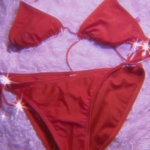 Red swimwear set